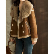 Lambswool Coat Fur Integrated Lambswool Fur Jacket Overcoat - Image 7