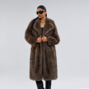 Fox Fur Extended Overcoat Coat European And American Leisure Overcoat - Image 6