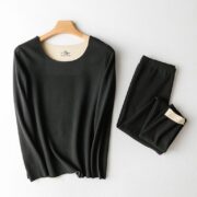 Colorful AB Surface Velvet Thermal Underwear Suit Fleece-lined