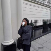 Women's Asymmetric Scarf Short Knitted Overcoat Jacket - Image 2