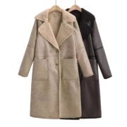 Winter Jacket With Belt Fashion Double Breasted Lapel Windbreaker Women's Long Trench Coat Mid-length Overcoat Clothing - Image 7