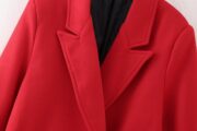 Double Breasted Long Red Overcoat - Image 9