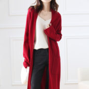 Super Long Wool Knit Cardigan Women - Image 8