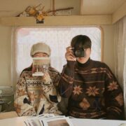 Knit Sweater Couple Outfit Loose Lazy Harbor Style Vintage Wool - Image 4