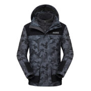 Winter Men Ski Jacket Waterproof Windproof Breathable Warm Softshell Long Sleeved Coat - Image 9