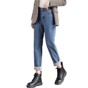 Women's Jeans Fleece-lined High Waist Spring And Autumn Clothing - Image 2