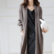Super Long Wool Knit Cardigan Women - Image 5