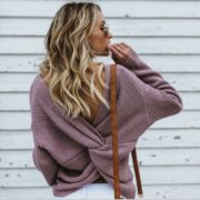 Plain Knit Sweater - Image 4