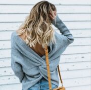 Plain Knit Sweater - Image 5