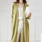 Super Long Wool Knit Cardigan Women - Image 3
