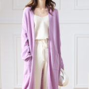 Super Long Wool Knit Cardigan Women - Image 2