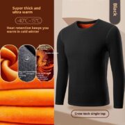 Golden Fleece Solid Color Men's Fleece-Lined Thermal Underwear - Image 6