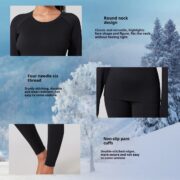 Autumn And Winter New Fleece-lined Thermal Underwear Set For Women - Image 2