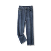 Fleece-lined Thick Cropped Jeans For Women - Image 5