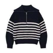 Casual Style Neck Wool Blend Knit Sweater - Image 5