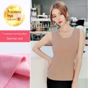 Autumn And Winter Dralon Seamless Thermal Vest Women's Fleece-lined Thin Slim Fit Thermal Clothes - Image 7