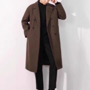 Men's Wool Overcoat, Thick And Loose Wool Jacket - Image 4