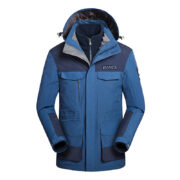 Winter Men Ski Jacket Waterproof Windproof Breathable Warm Softshell Long Sleeved Coat - Image 7