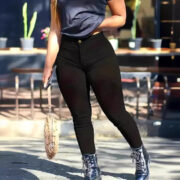 Fleece-lined Thicken Tights Jeans - Image 2