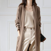 Super Long Wool Knit Cardigan Women - Image 6