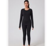 Autumn And Winter New Fleece-lined Thermal Underwear Set For Women - Image 4