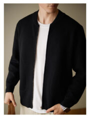 Men's Loose Casual Wool Knit Cardigan Jacket - Image 2