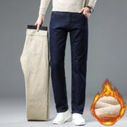 Cashmere Jeans Men's Fleece-lined Thickened - Image 2