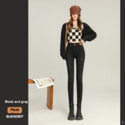 Fleece-lined Thick Jeans Women's Slim Fit - Image 5