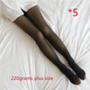 Fake Translucent Plus Size Leggings Fleece Lined Tights Fall And Winter Warm Fleece Pantyhose Women Fleece Lined Pantyhose Thermal Winter Tights - Image 7