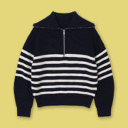 Casual Style Neck Wool Blend Knit Sweater - Image 6