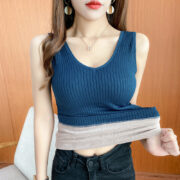 Women's Thermal Vest Fleece-lined Thickened V-neck - Image 3