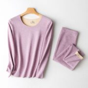 Colorful AB Surface Velvet Thermal Underwear Suit Fleece-lined - Image 7