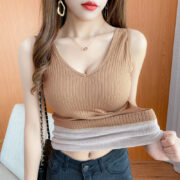 Women's Thermal Vest Fleece-lined Thickened V-neck - Image 2