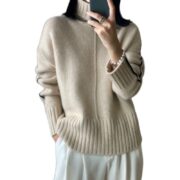 Loose Thickened High Collar Sweater Idle Matching Pure Wool Knit Bottoming Shirt - Image 3