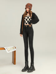 Fleece-lined Thick Jeans Women's Slim Fit - Image 2