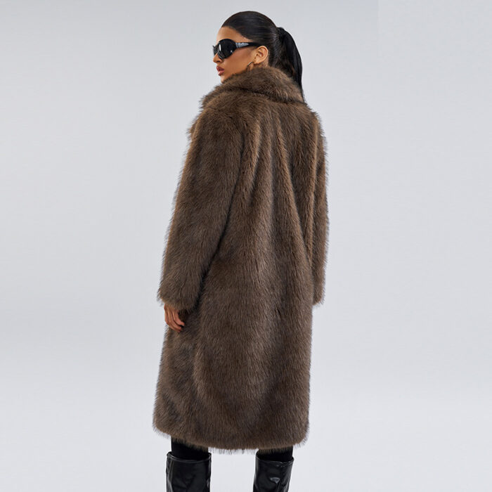 Fox Fur Extended Overcoat Coat European And American Leisure