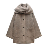 New Women's Autumn Warm Scarf Short Knitted Overcoat Jacket - Image 8