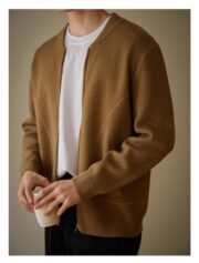 Men's Loose Casual Wool Knit Cardigan Jacket - Image 6